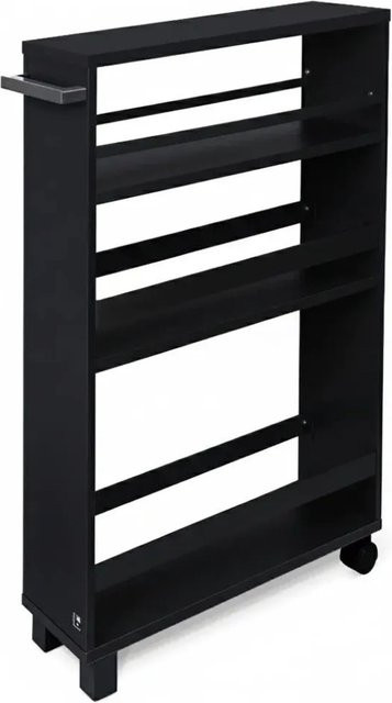 Bomoe Nischenregal Hylla in Schwarz aus Holz, B/H/T: 79 x 50 x 15 cm - Bild 1