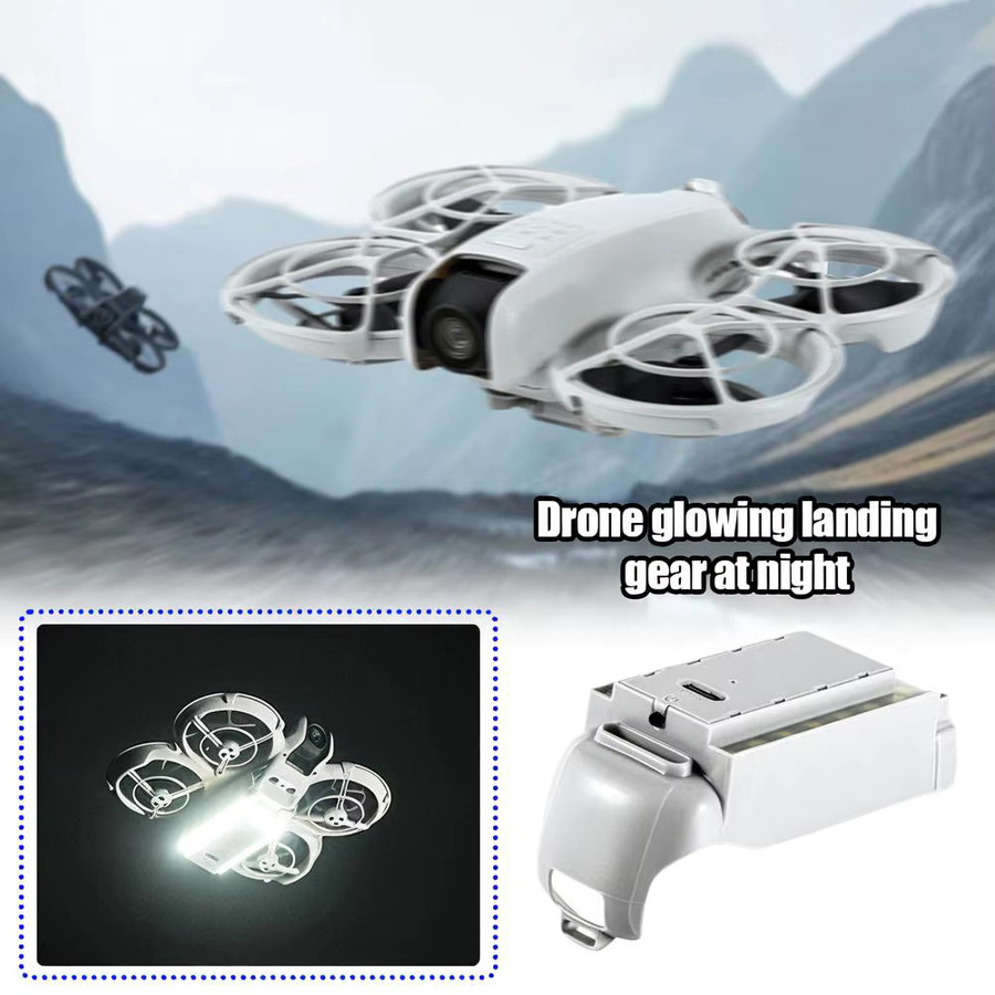 DJI Drone LED Fahrwerk Nachtlicht Set in Weiß zur verbesserten Sichtbarkeit und Sicherheit beim Fliegen - Bild 2