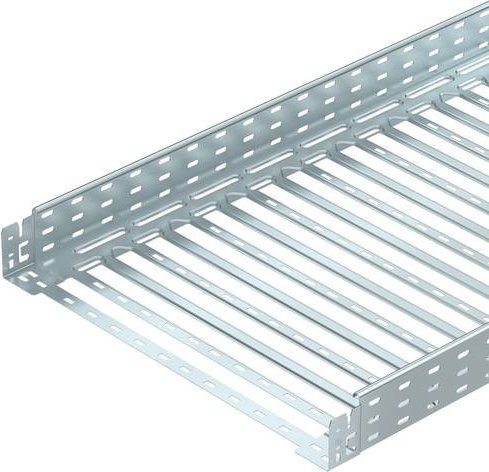 OBO Bettermann Kabelrinne in Silber, B: 60,0 cm, H: 8,5 cm, L: 3 m - Bild 1