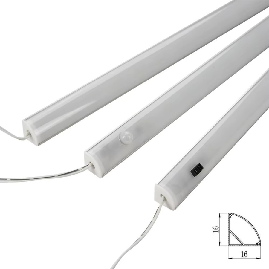 GAHADA LED-Profil Leiste in Weiß mit Touch-Sensor-Dimmer für Küchenbeleuchtung und Schrankunterbau, COB-Technologie, 16 x 16 mm - Bild 4