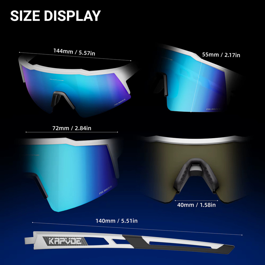 Kapvoe Sonnenbrille, Unisex, Vollrand, Kunststoff, polarisiert - Bild 3