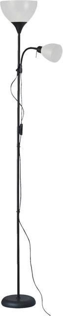 Sensation Stehlampe Biro in Schwarz und Weiß aus Metall und Kunststoff mit 2 Leuchtmitteln, Höhe: 179,5 cm - Bild 1