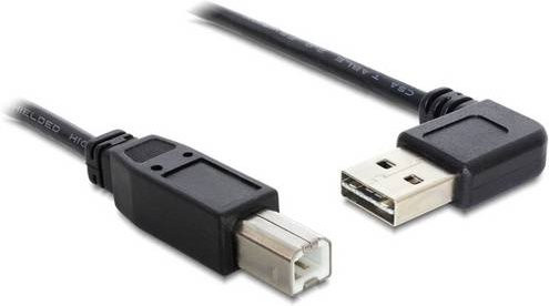 Delock USB 2.0 Kabel mit USB-A und USB-B Stecker in Schwarz, Länge: 0,50 m - Bild 1