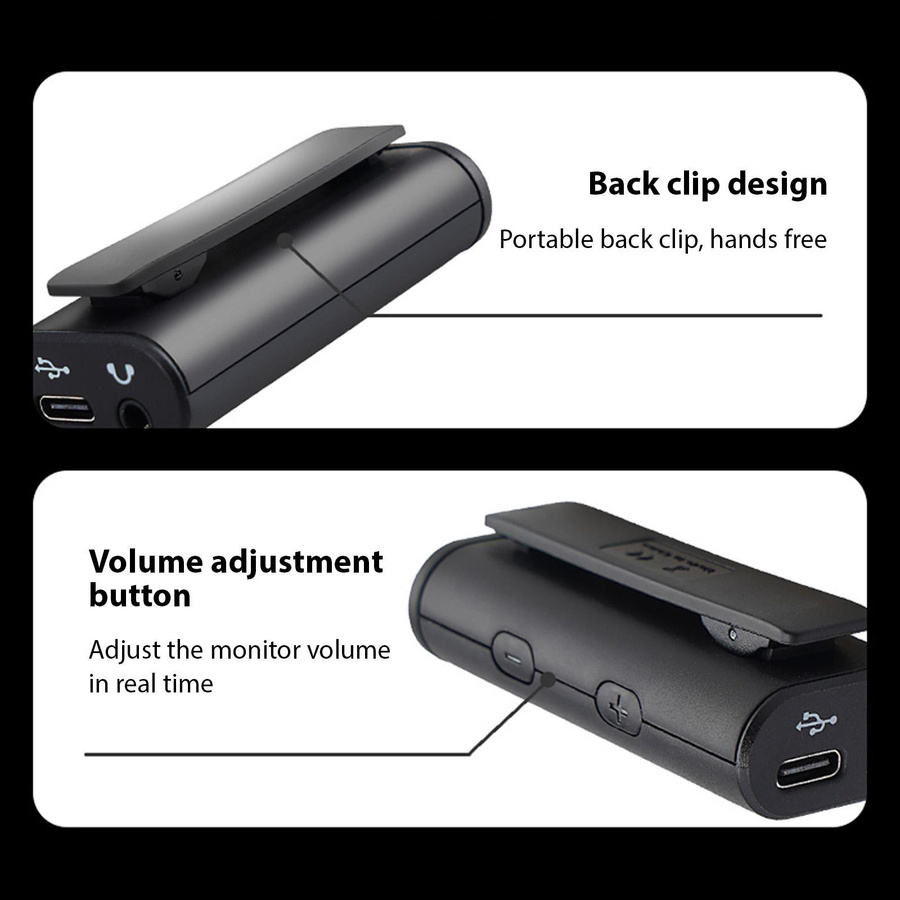 JOYO Gitarren-Audio-Interface Mini-Aufnahme-Soundkarte mit USB-C in Schwarz, B/T/H: 6,4 x 2,9 x 2 cm - Bild 2