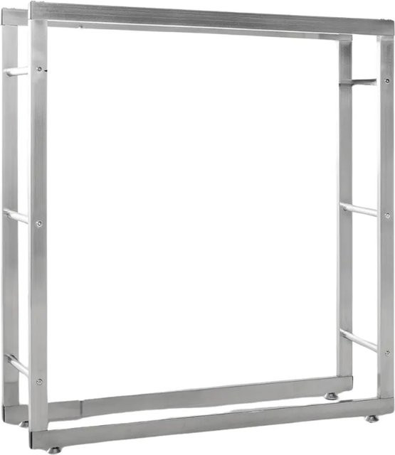 DELUKE SATLO Kaminholzregal aus Edelstahl und Eisen in Silber, B/T/H: 100 x 25 x 100 cm - Bild 1