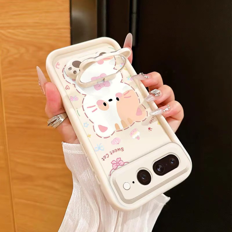 Lucky Cat Sky Eye Silikon Handyhülle mit Lanyard für Google Pixel 9 Pro XL, 9 Pro, 8 Pro, 7 Pro, 8, 8A, 7, 7A in Weiß - Bild 3