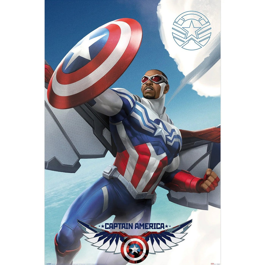 PYRAMID Marvel Captain America Brave New World Poster, Breite: 61 cm, Höhe: 91,5 cm - Bild 1