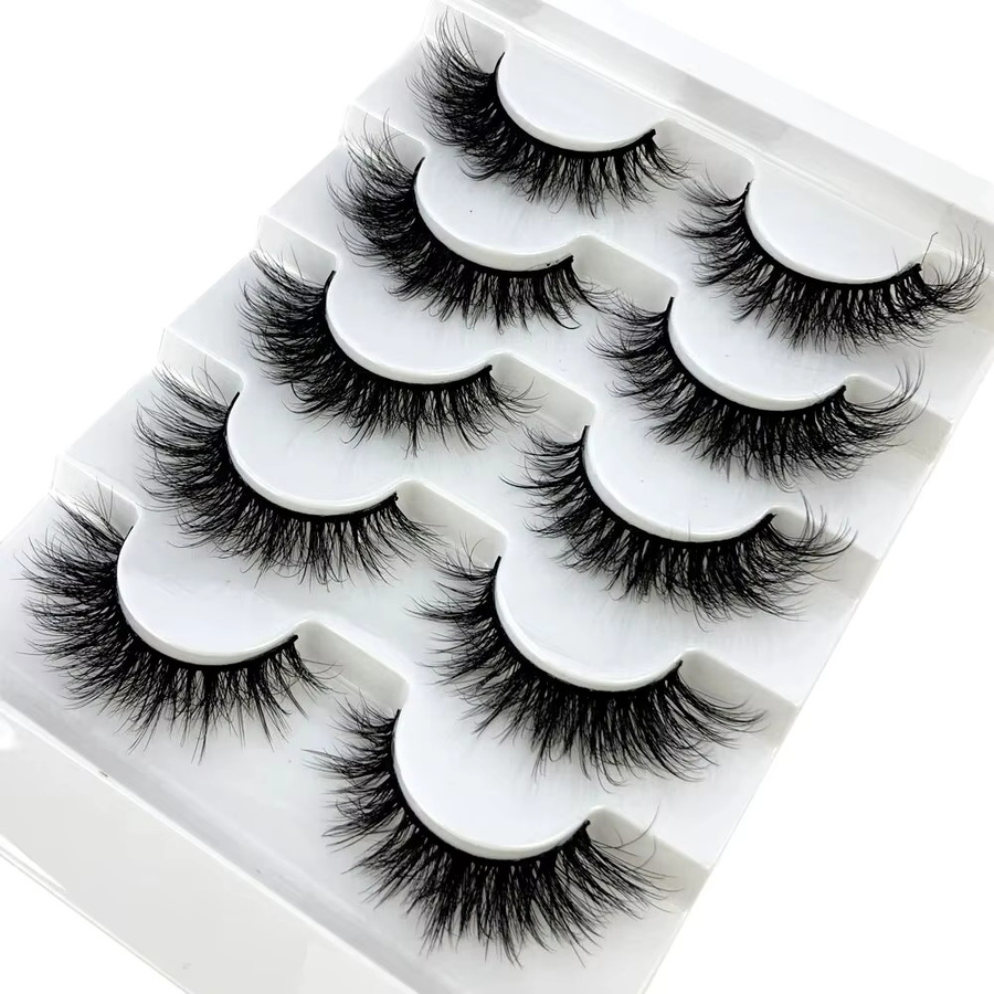 HBZGTLAD Falsche Wimpern 3D Nerz, Black, 5 Paare, Natürlich - Bild 2