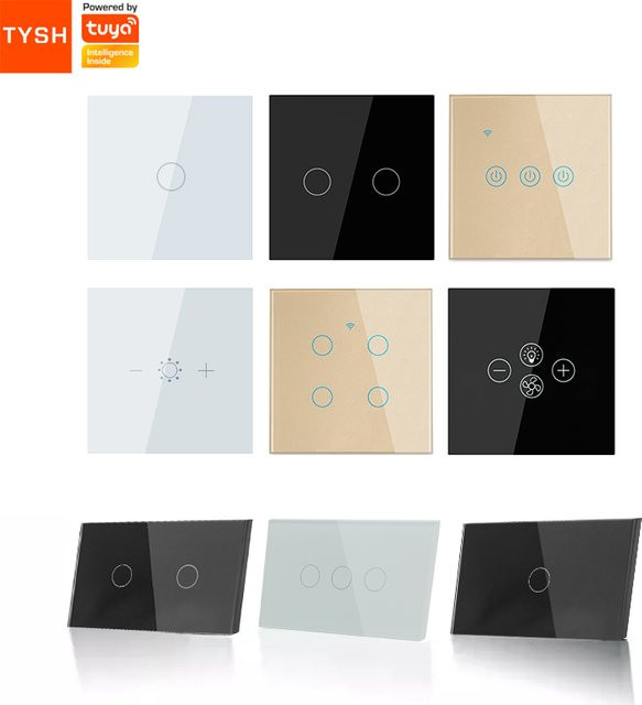 Tuya Smart Home WLAN Touch Modul für Wandlicht und Lampen, kabelloser Fernbedienungsschalter mit Alexa-Kompatibilität, Weiß - Bild 1