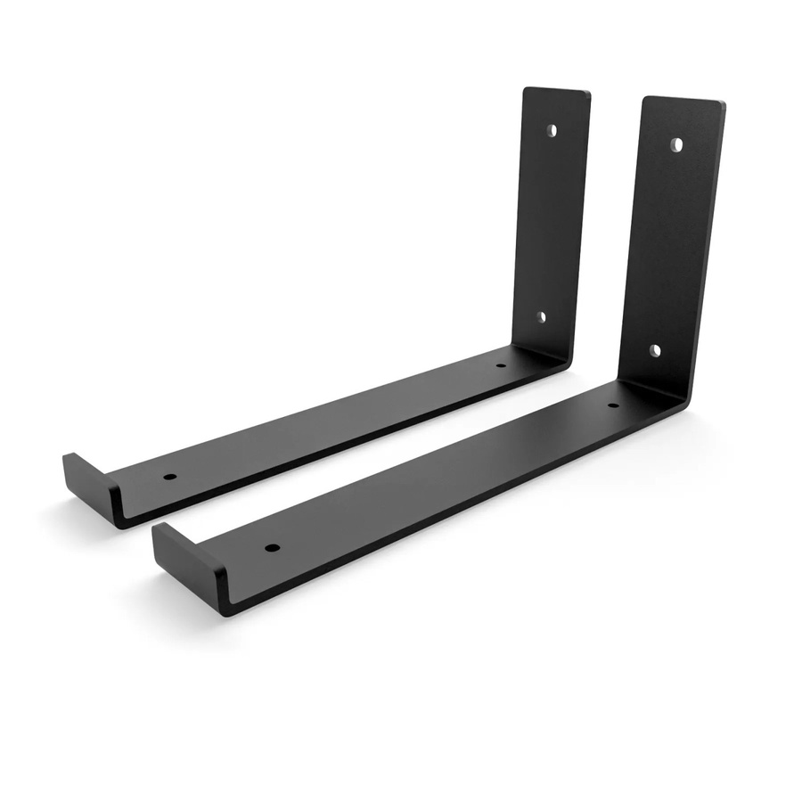 HEVVA Regalhalterung RIEDBERG 2er Set Schwarz aus Metall mit einer Tiefe von 25 cm - Bild 2