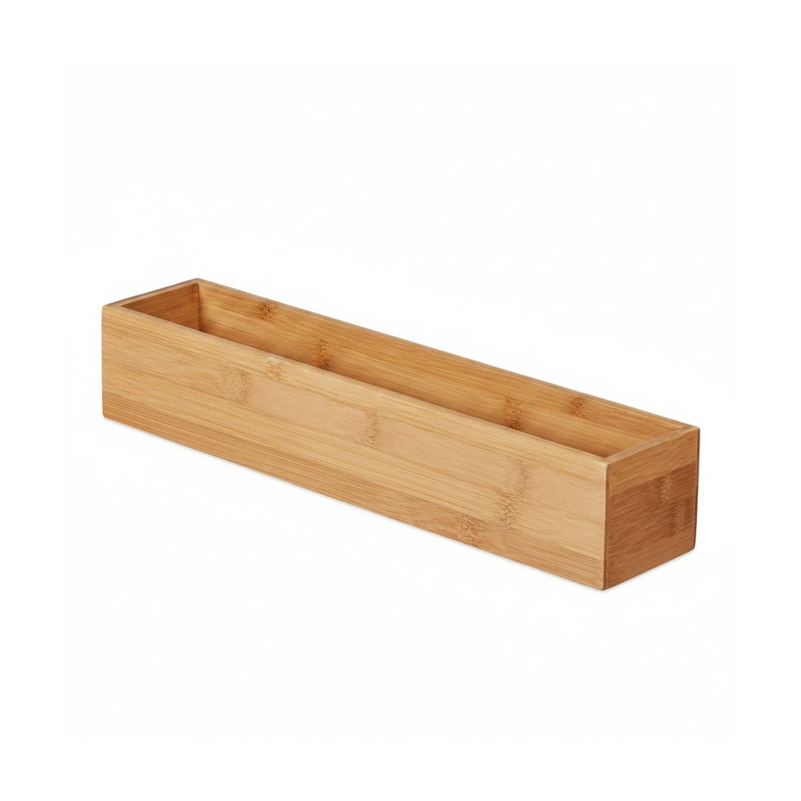 Relaxdays Aufbewahrungsbox aus Bambus in Natur, B/T/H: 38 x 8 x 7 cm - Bild 2