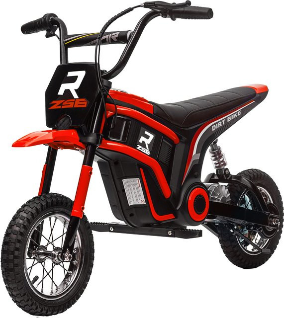 HOMCOM Moto Cross Elektromotorrad mit Musik und Scheinwerfer Rot 8-12 Jahre - Bild 1