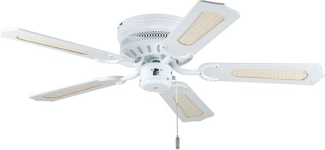 DEKO-ELEKTRO Deckenventilator Liane Slimline in White mit Zugschnur, Durchmesser: 103 cm - Bild 1