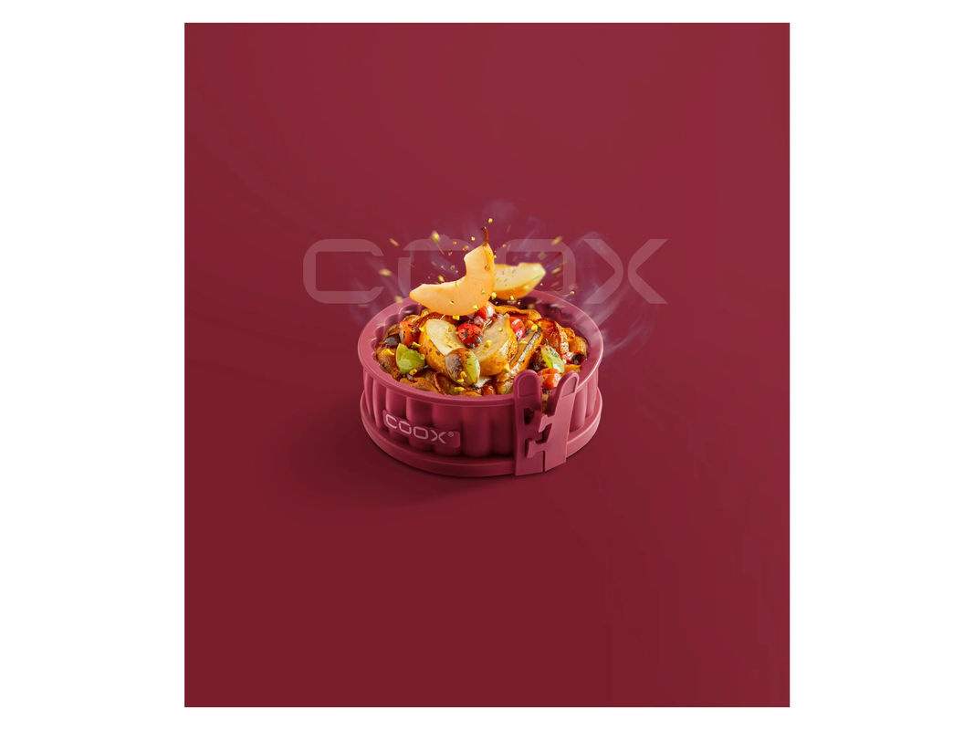 COOX Quicheform mit Glasboden in Rot, Durchmesser: 12 cm - Bild 2