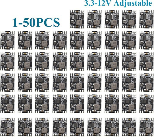 MP1584EN DC-DC-Abwärtswandlermodul mit einstellbarem Ausgang 1,25–30 V und max. 3 A in Schwarz - Bild 1
