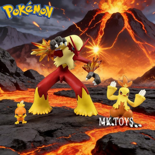 Bandai Pokémon Blaziken Evolutionary Group, Actionfiguren, PVC - Bild 1