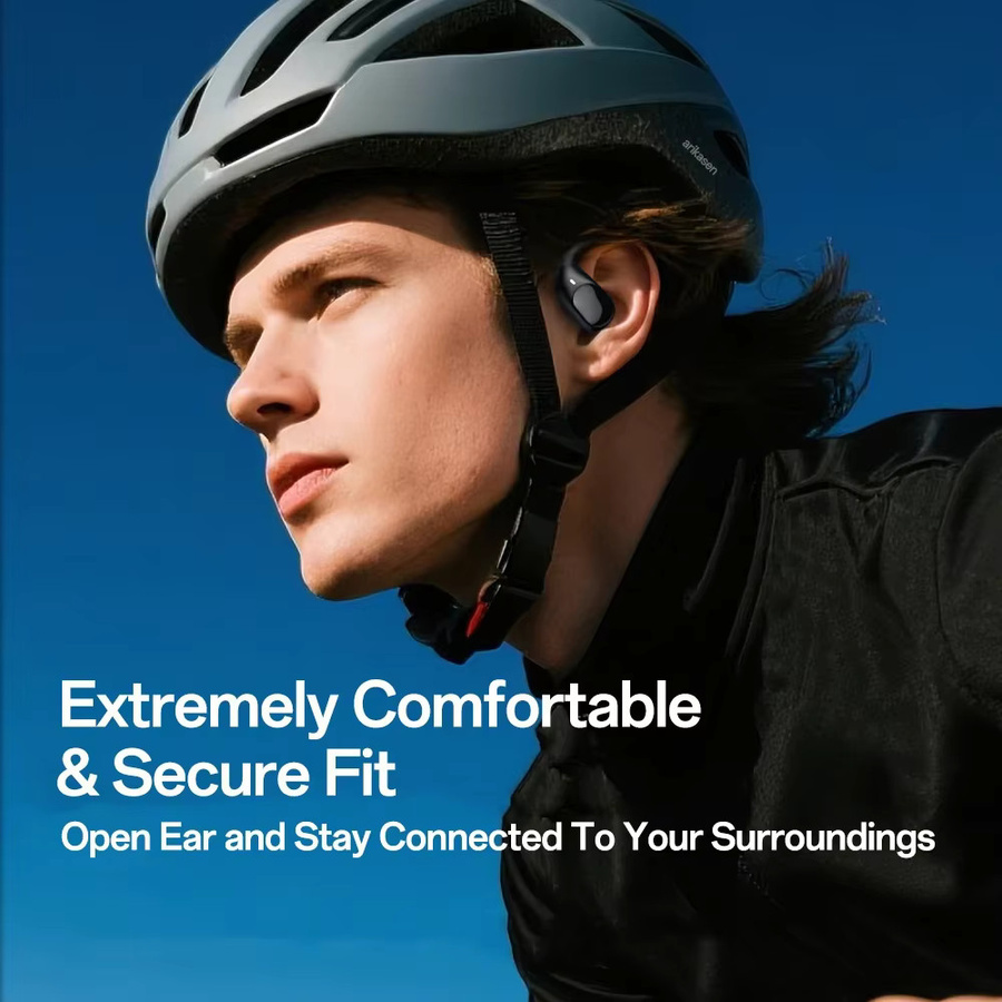 Arikasen Open-Ear Sport-Ohrhörer mit Bluetooth 5.3 und reichhaltigem Bass in Schwarz - Bild 4