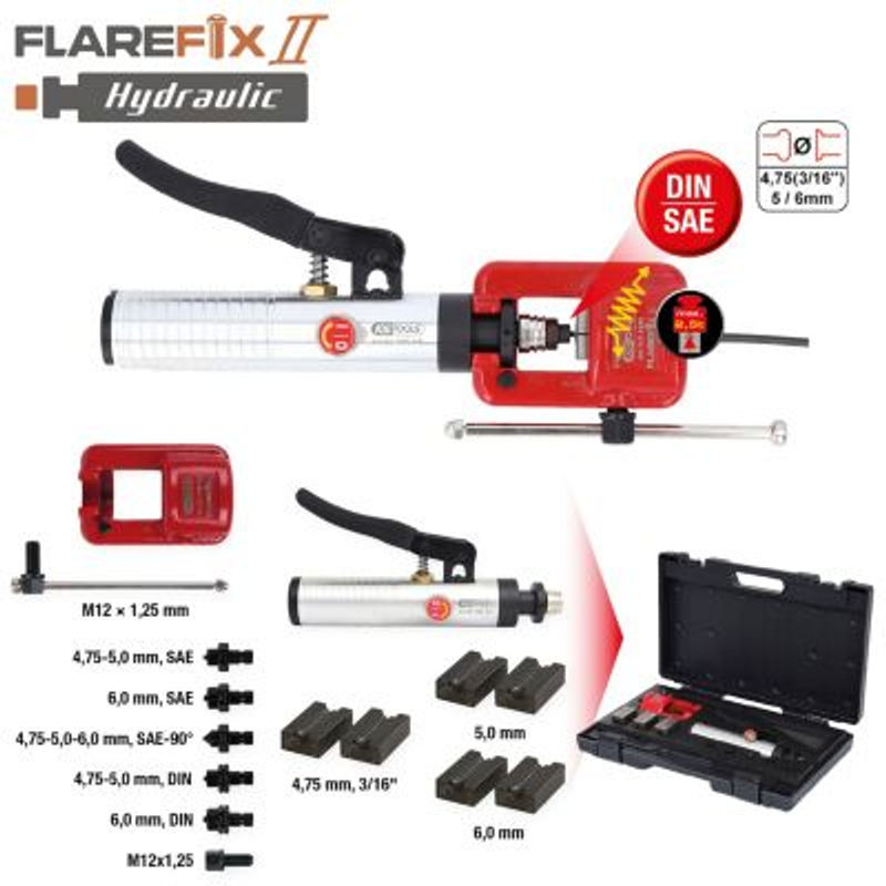 KS Tools Flarefix II Universal-Bördelgerät-Satz, 11-teilig - Bild 2