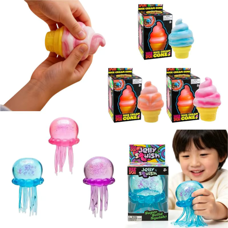 Schylling Quallen & Eiscreme Quetschspielzeug, multicolour - Bild 1