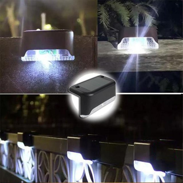 BMAD Solar-LED-Stufenlampe für Garten und Terrasse in Schwarz mit warmweißem Licht und IP65 Wasserdichtigkeit - Bild 1