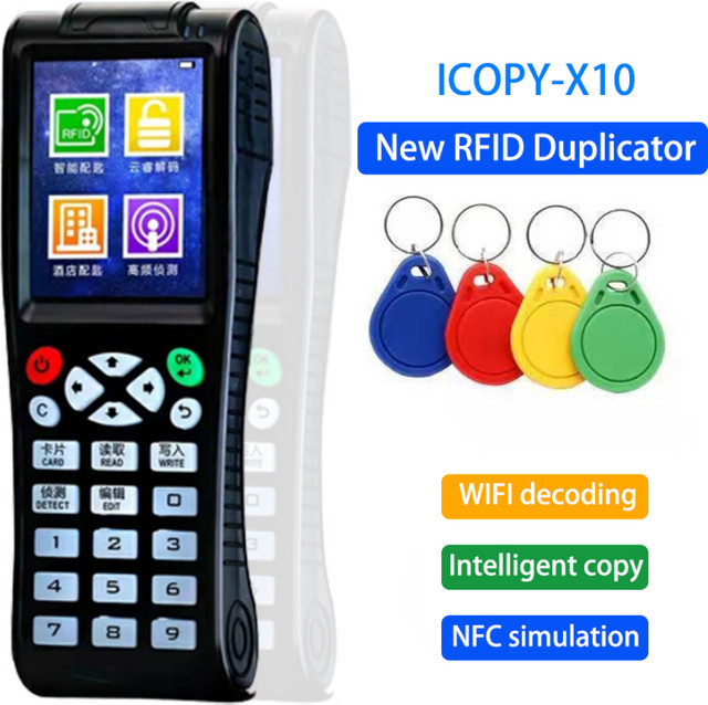 Icopy X10 RFID Smart Chip Kopierer mit 125kHz T5577 und 13,56MHz NFC Tag Leser und Duplikator zur Programmierung von IC ID Key Abzeichen - Bild 1