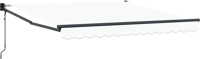 vidaXL Einziehbare Markise Weiß aus Polyester und Aluminium B/T: 350 x 250 cm - Bild 1