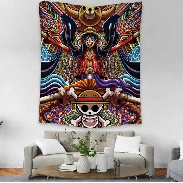 Bandai Luffy Wandteppich aus Textil in Multicolour als dekoratives Wandbanner - Bild 1