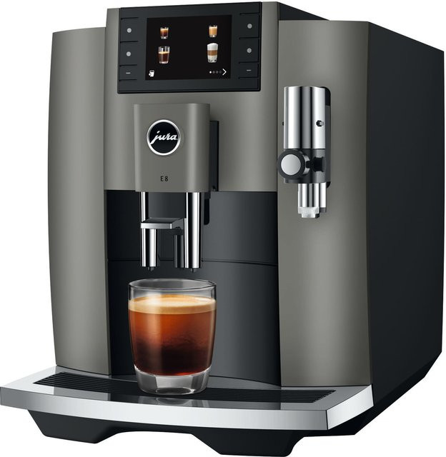 Jura E8 Kaffeevollautomat Dark Inox in Schwarz und Silber - Bild 1