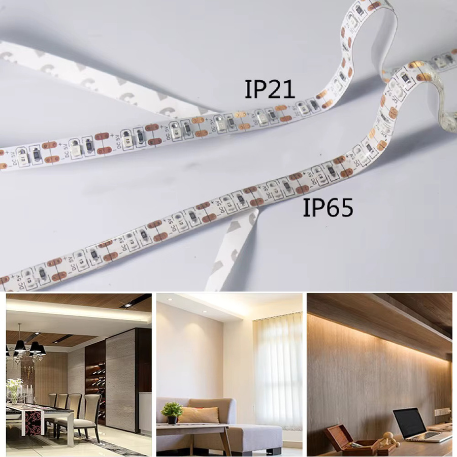 GAHADA RGB USB-LED-Streifen mit EIN/AUS-Schalter, SMD 2835, 60 LEDs/m, wasserdichtes flexibles LED-Band, 5V, Multicolor - Bild 3