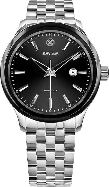 Jowissa Herrenuhr, Quarz, Edelstahl, Schwarz, 45 mm, 5 ATM - Bild 1