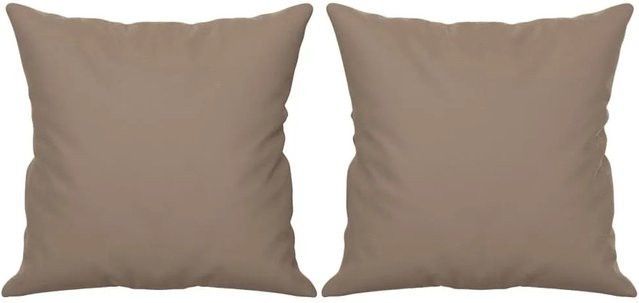 vidaXL Zierkissen Set aus 2 Stück in Taupe und Beige aus Mikrofasergewebe, B/T: 40 x 40 cm - Bild 1