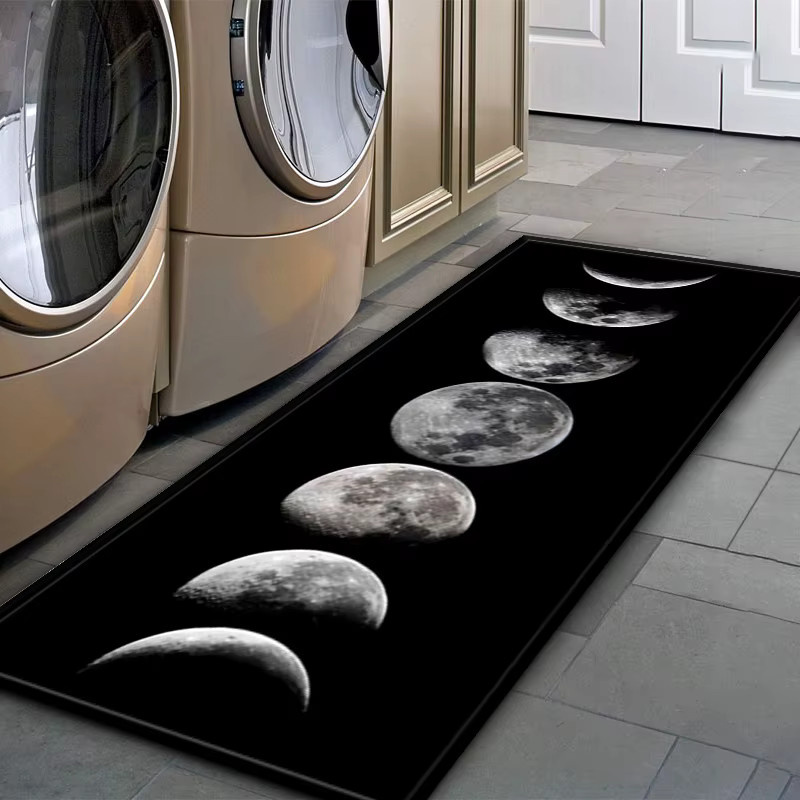 Vikama 3D-Druck Bodenmatte mit Mond-Motiv, rutschfest und waschbar für Küche, Bad oder Eingangsbereich - Bild 2