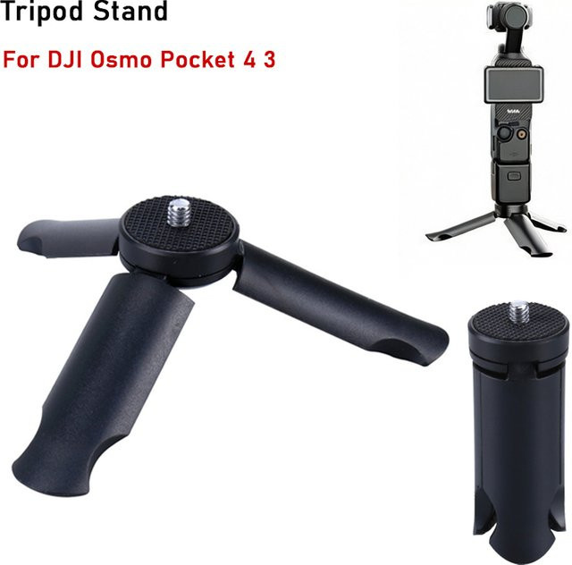 DJI Mini-Stativ für Osmo Pocket 3 und 4, ausziehbar mit 1/4-Zoll-Schraube, Schwarz - Bild 1