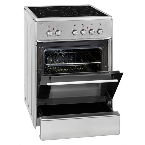 Exquisit ECM 6-4 BZ Inox Elektro-Standherd in Silber mit Glaskeramikkochfeld und 61 l Backofenvolumen, B/T/H: 60 x 60 x 83 cm - Bild 2