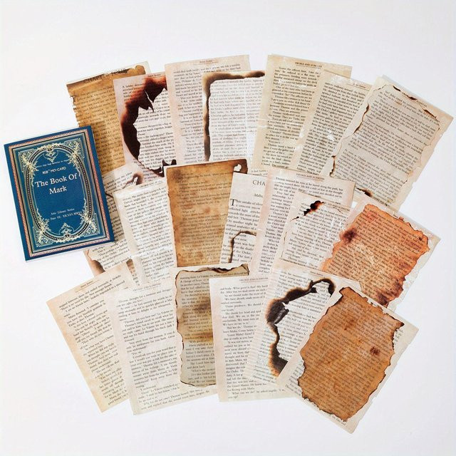 SZ-Damai Attic Library Serie Retro Bastelpapier für DIY Collagen, 60 Stück, Mehrfarbig - Bild 1