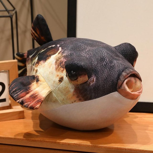Kugelfisch Plüschtier, Meerestiere, Schwarz, ab 14 Jahren - Bild 1