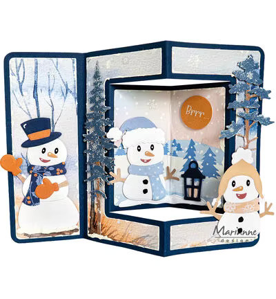 Metall-Stanzform Schneemann für Scrapbooking und DIY-Grußkarten, Mehrfarbig - Bild 2