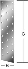 VORMANN Lochblech aus verzinktem Stahl, Farbe: Silber, B/H/T: 200 x 100 x 2 mm - Bild 1