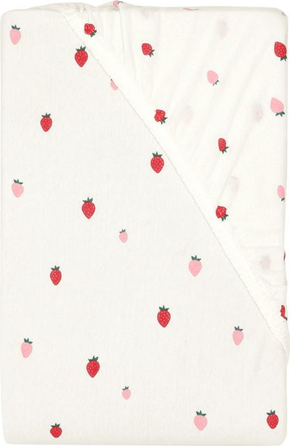 LIVARNO Jersey-Spannbettlaken Erdbeere B/T: 90-100 x 200 cm - Bild 1