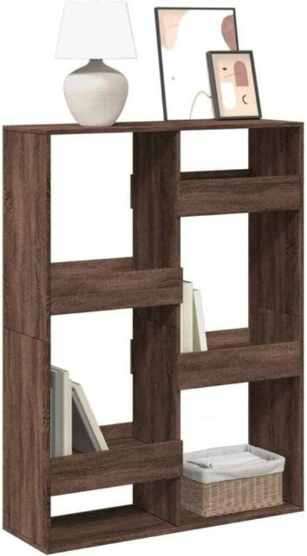 Vidaxl Bücherregal in Braun Eichen-Optik aus Holzwerkstoff, B/T/H: 100 x 33 x 135 cm - Bild 1