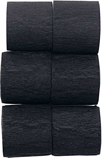 Rico Design Kreppbänder Schwarz, Breite: 3,5 cm, 6 Stück à 10 m - Bild 1