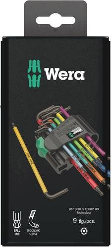 Wera Winkelschraubendreher-Set 967/9 TX BO Multicolour BlackLaser 9-teilig - Bild 2