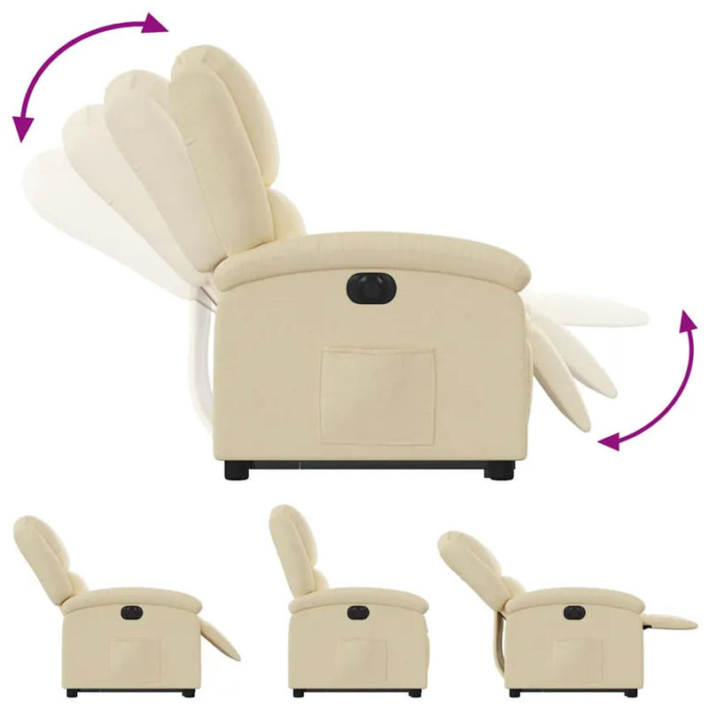 Vidaxl Elektrischer Massagesessel und Relaxsessel in Beige mit Stoffbezug und modernem Design - Bild 2