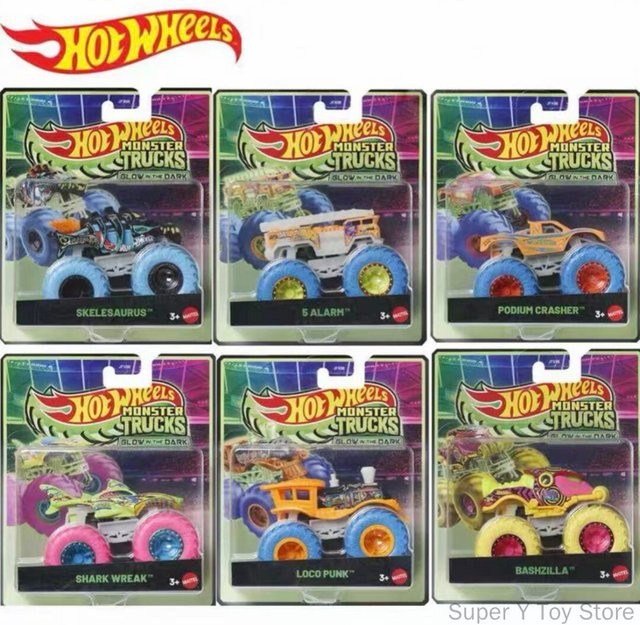Hot Wheels Monster Trucks 5 Alarm, Diecast-Modell, leuchtend im Dunkeln, ab 3 Jahren - Bild 1