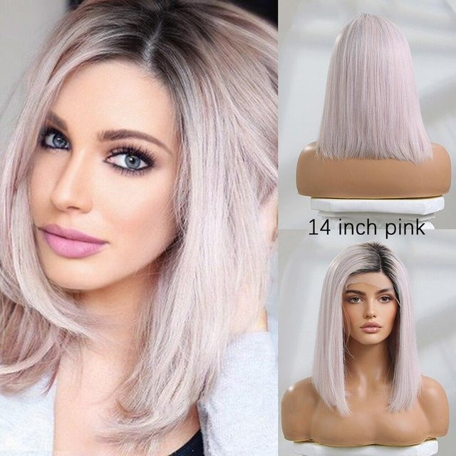 HAIRCUBE Echthaar-Perücke, Bob, Ombre-Braun, Damen - Bild 1