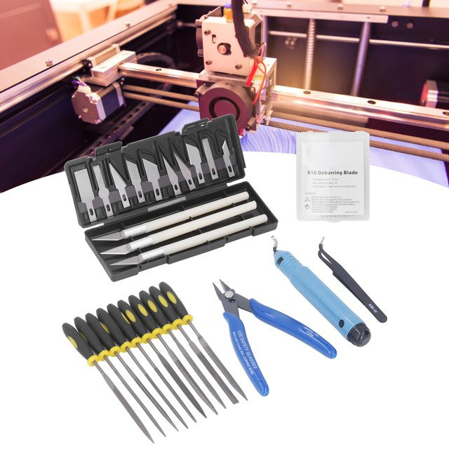 Aibecy 26-teiliges 3D-Drucker Reinigung Werkzeug Set aus Metall in Multicolour für Modellbau und Carving - Bild 1