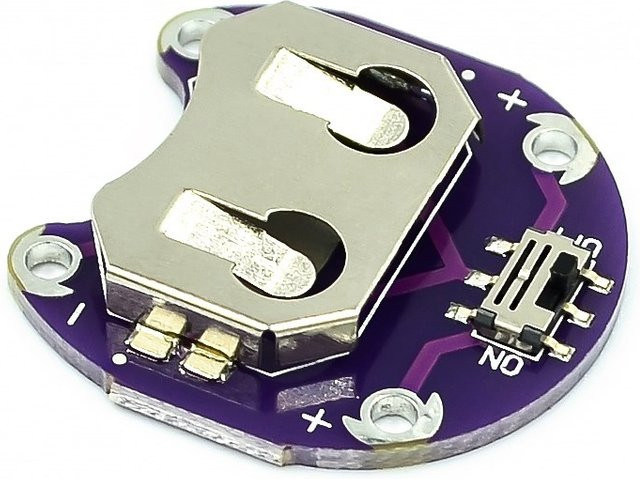 LilyPad CR2032 Knopfzellenbatteriehalter Batteriemontagemodul für Arduino DIY Kits in Lila - Bild 1