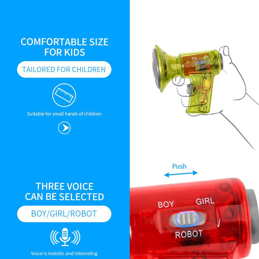 Lustiger Multi-Voice-Changer-Verstärker Roboter blau mit 3 Stimmen - Bild 3