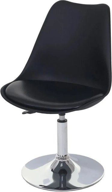 2er-Set MCW Drehstühle Vaasa T501 Esszimmerstühle aus Kunstleder in Schwarz mit Chromfuß und Höhenverstellung - Bild 2