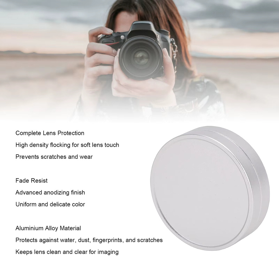Fujifilm Objektiv-Metall-Frontkappe aus Aluminiumlegierung für X10 X20 X30 Kameras in Schwarz oder Silber - Bild 2